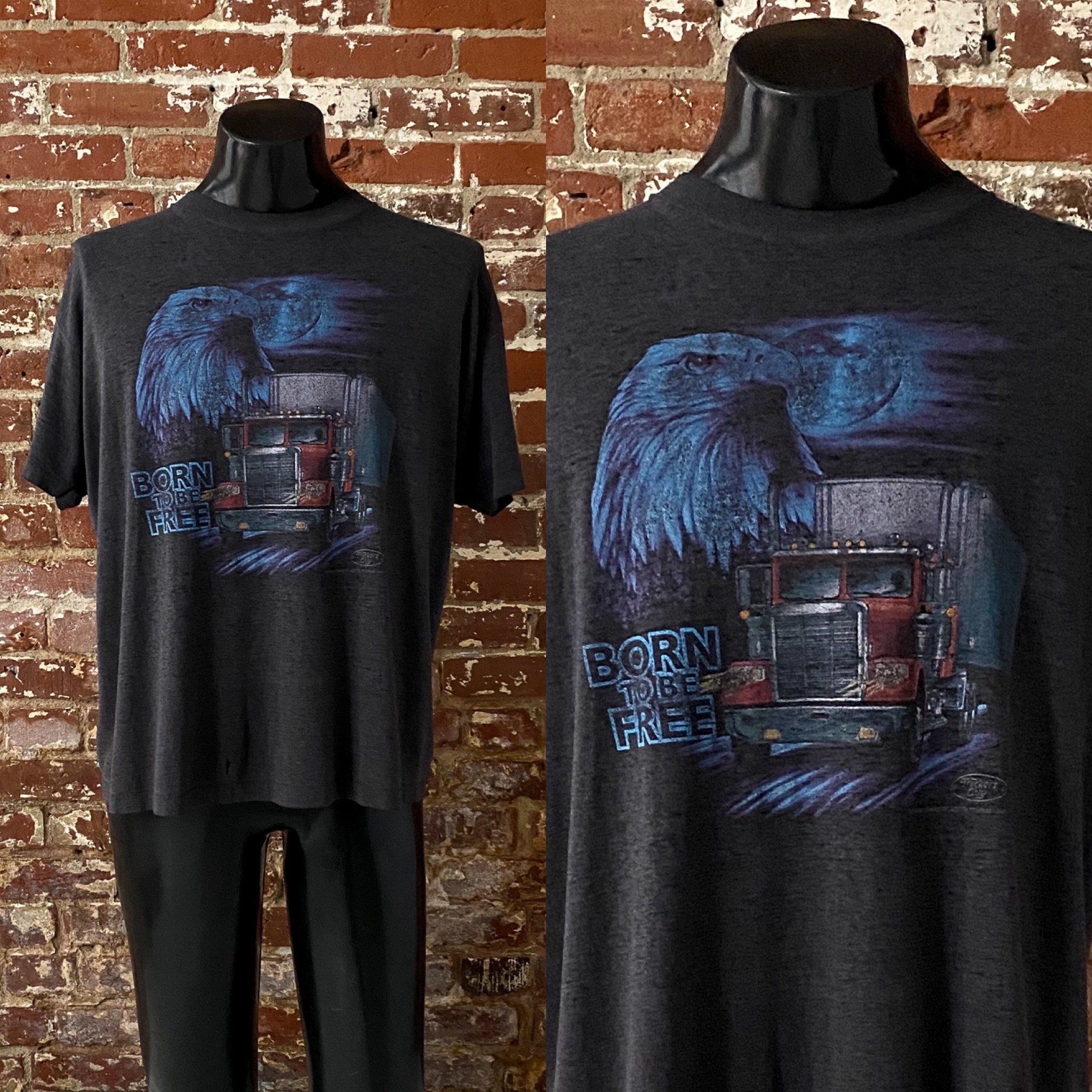 Truckers Only BORN TO BE FREE 90s Tシャツ Truckers Only BORN TO BE FREE 90s Tシャツ