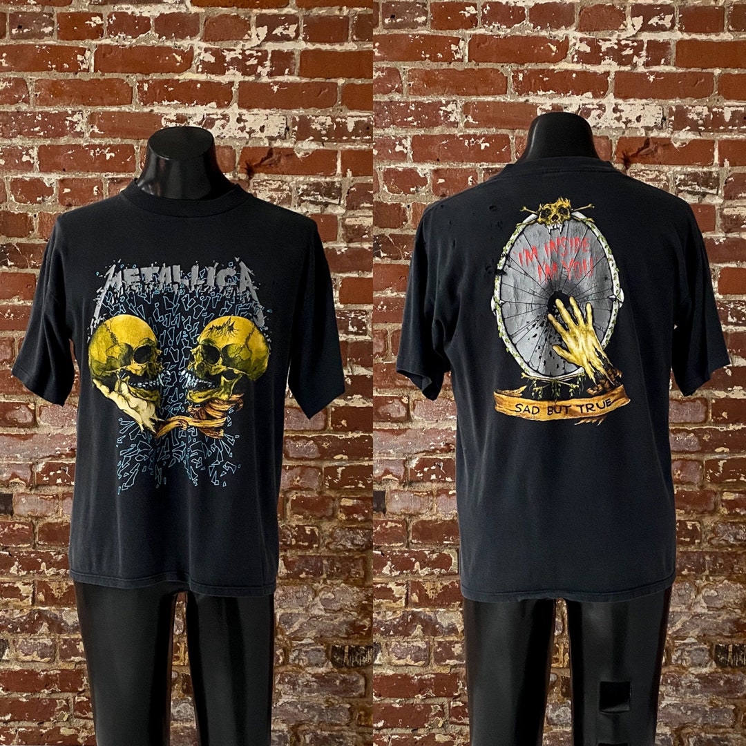 90s Metallica Sad But True Promo T-Shirt. Vintage 1991 Metallica Pushead  Double Sided Metal Tee. Single Stitch Sleeve Large 22 x 28 - Etsy 日本