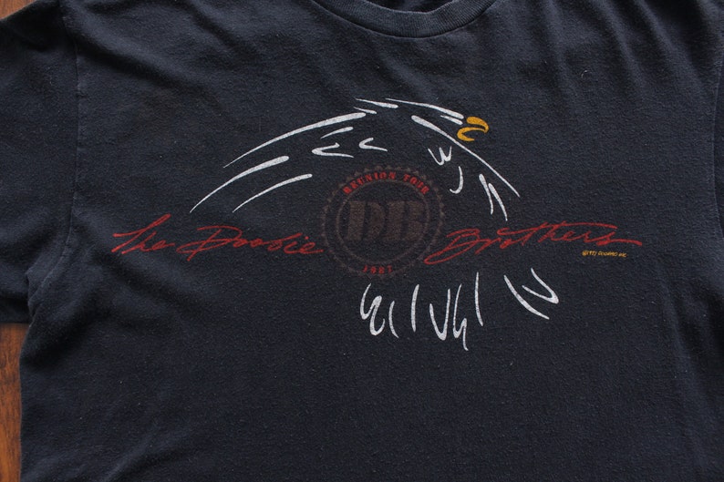 Vintage Single Stitch 1987 The Doobie Brothers Promo Rock Tee. 80s Doobie Brothers Promo T-Shirt