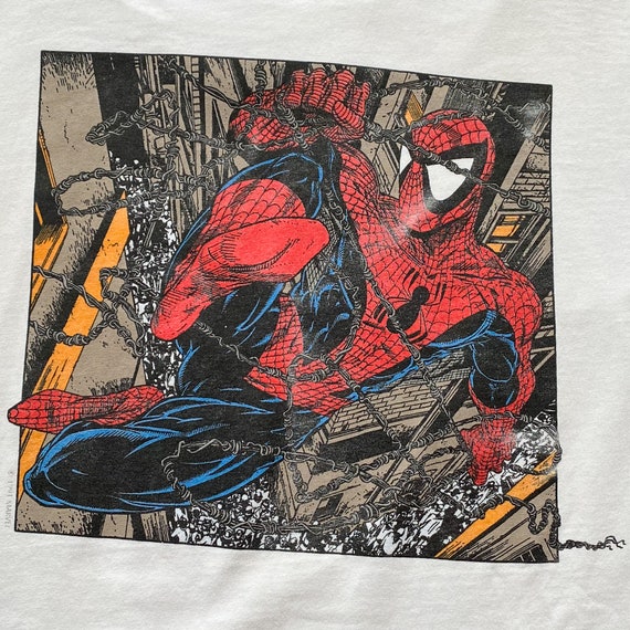 90s Spiderman Marvel Comic T-Shirt. Vintage 1991 … - image 5