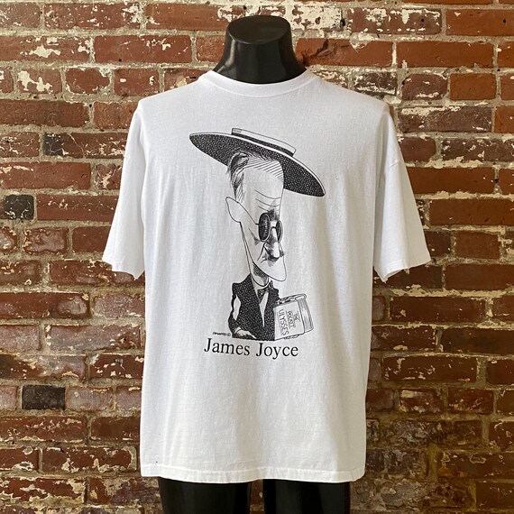 90s Largely Literary James Joyce T-shirt. Vintage 1991 James 90s Largely Literary James Joyce T-shirt. Vintage 1991 James