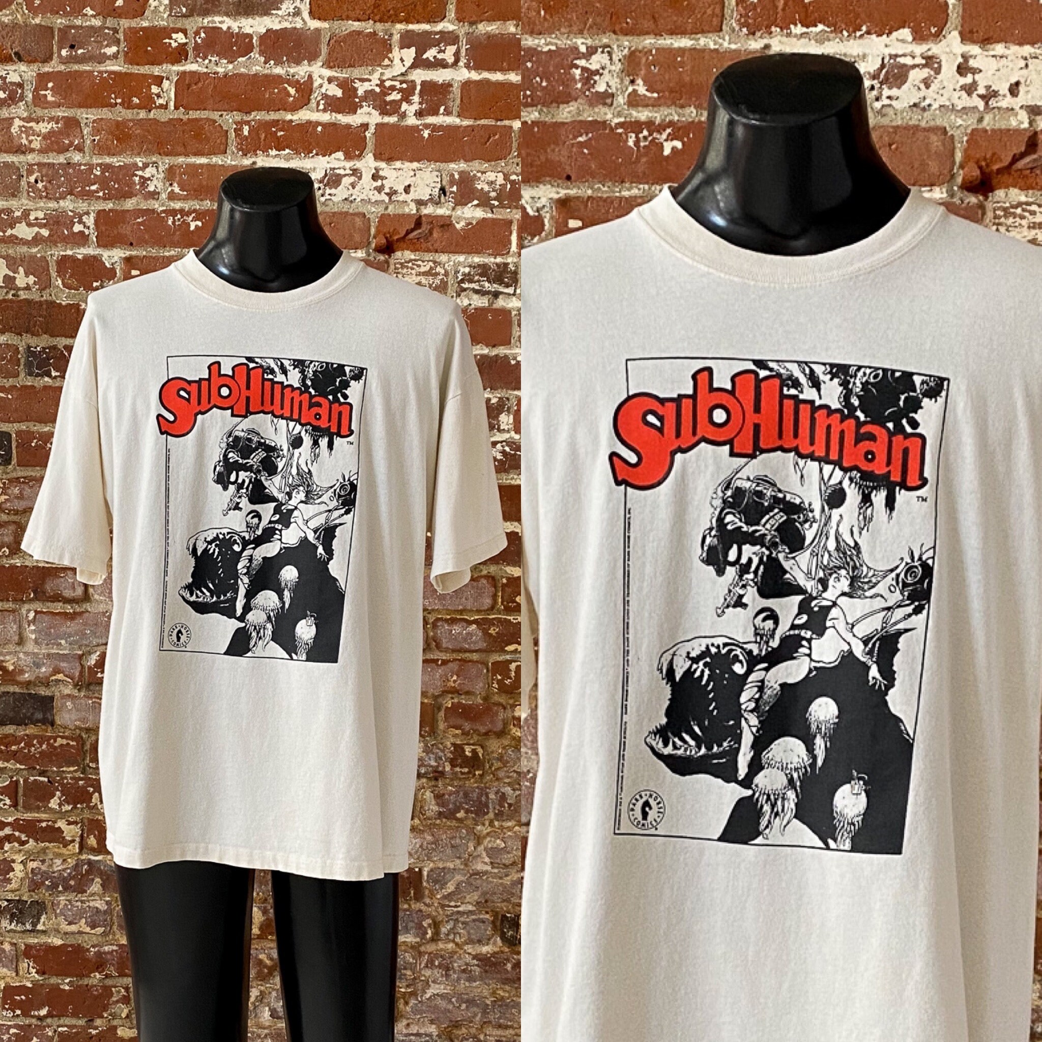 ★BADBLOOD★ Second Skin Contrast T-shirt Cream BADBLOOD] Second Skin Contrast T-Shirt - Cream | もごつ