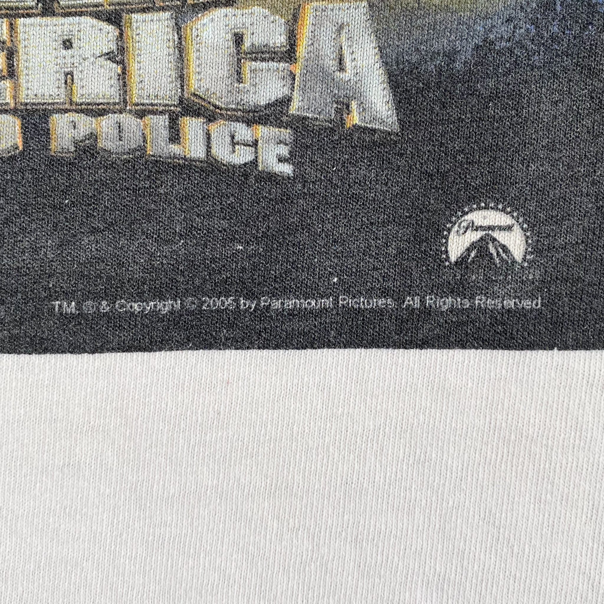 2005 Team America: World Police Movie Promo T-shirt. Vintage 00s 