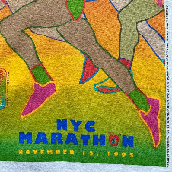 90s Peter Max NYC Marathon Poster Art T-Shirt. Vi… - image 5