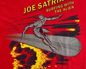 ジョーサトリアーニ　Tシャツ　サーフィンウィズジエイリアン JOE SATRIANI SURFING WITH THE ALIEN'87 HARD ROCK BLUES METAL