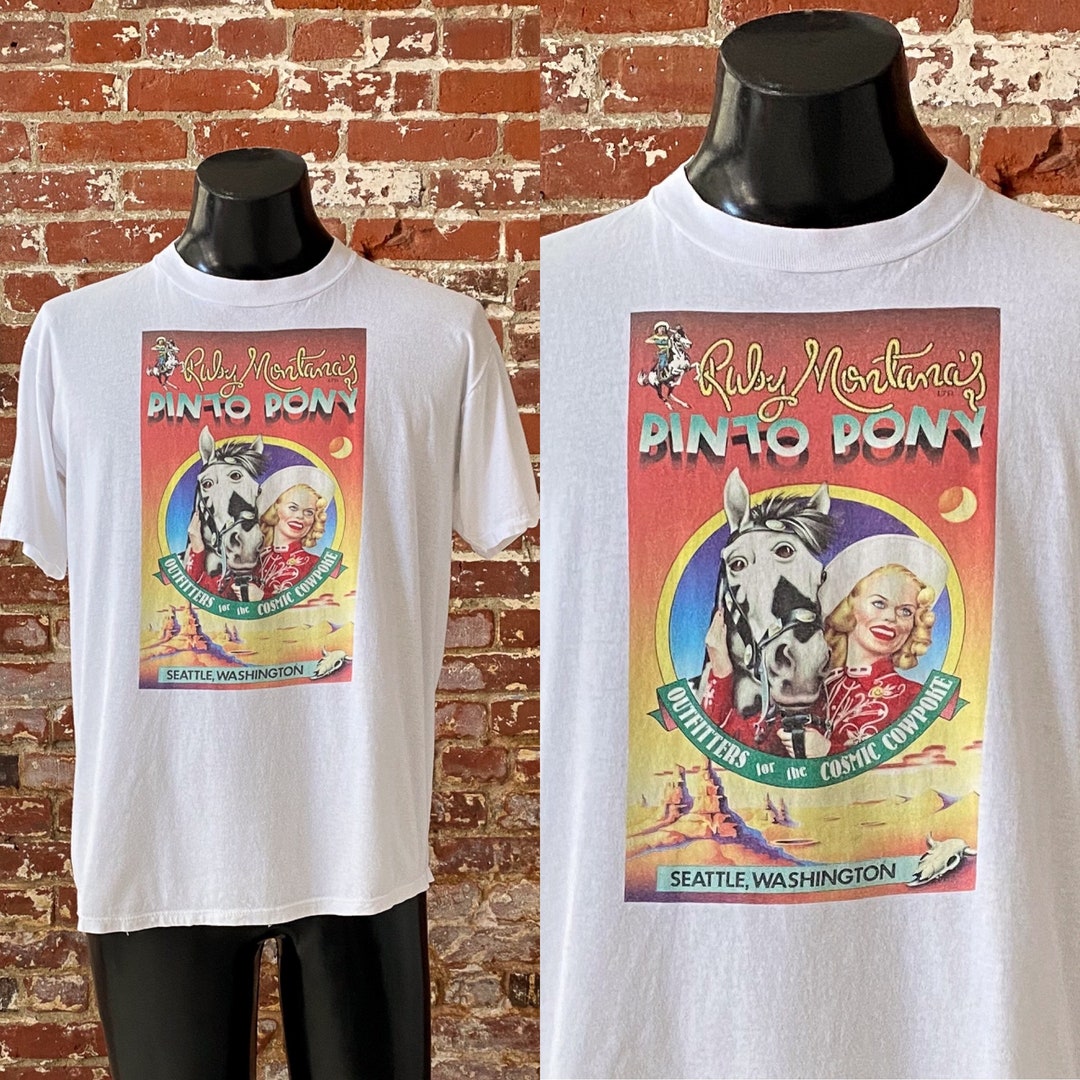 90s Ruby Montana's Pinto Pony Kitsch Collectibles Store Tshirt. 1990s