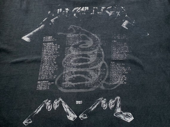 90s Metallica Black Album Tour T-Shirt. Vintage 1… - image 5