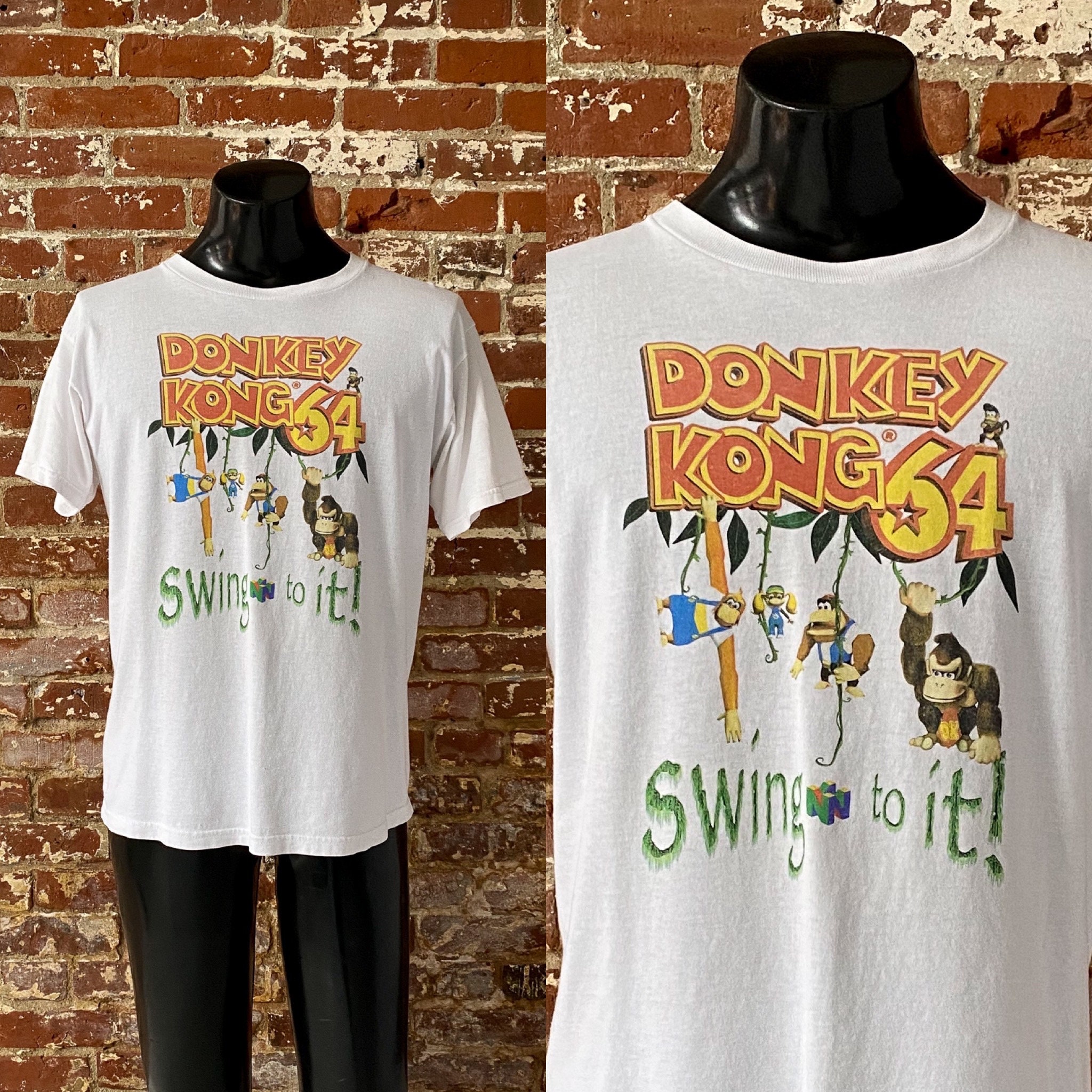 90s Donkey Kong 64 Video Game Promo T-shirt. Vintage 1999 Donkey