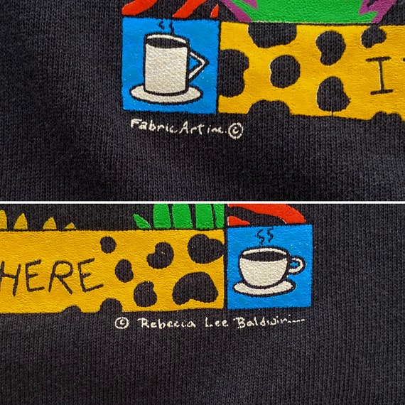 90s Java Software Fabric Art Tech Sweatshirt. Vin… - image 6