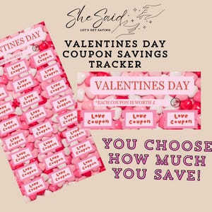 Suivi des économies d&#39;argent du coupon de la Saint-Valentin