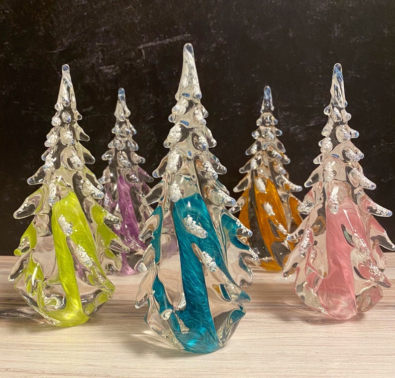 Glass Christmas Trees Etsy