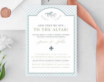 Kentucky Derby Themed Couple's Shower Invitation