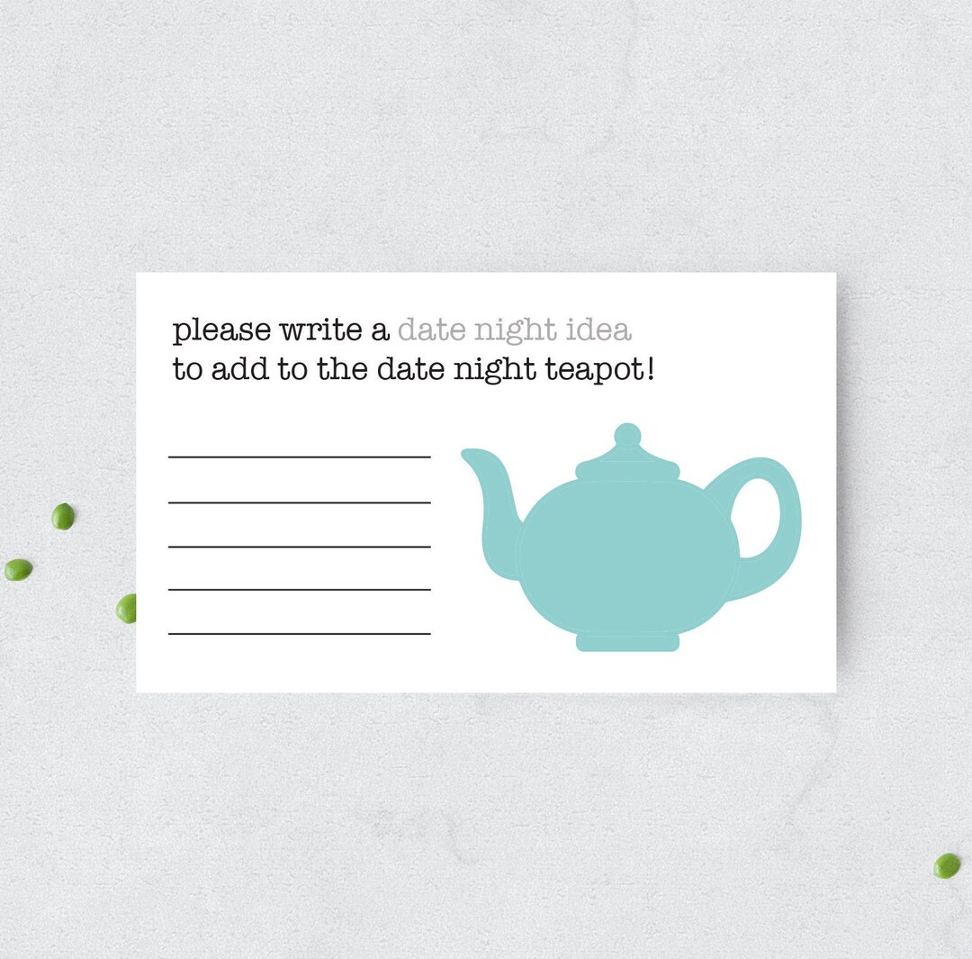The Office Teapot Date Night Card for Bridal Shower Easy Etsy