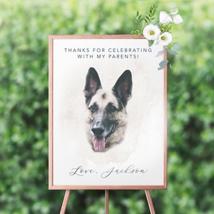 Dog Wedding Celebration Sign | Pet Wedding Welcome Sign | Easy Customized Digital Download!
