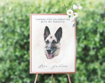 Dog Wedding Celebration Sign | Pet Wedding Welcome Sign | Easy Customized Digital Download!