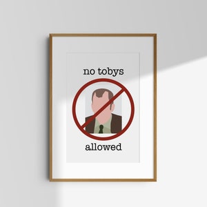 No Tobys Allowed Sign • The Office Bridal Shower Party Sign • The Office Themed Bridal Shower • Digital Instant Download Sign