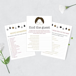 Office Themed Bridal Shower Game Bundle | 5x7 Games | Easy Digital Download!