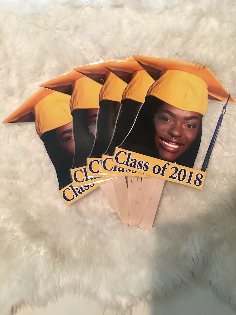 Custom Graduation Big Head Photo Fans Personalized Hand Fan Etsy