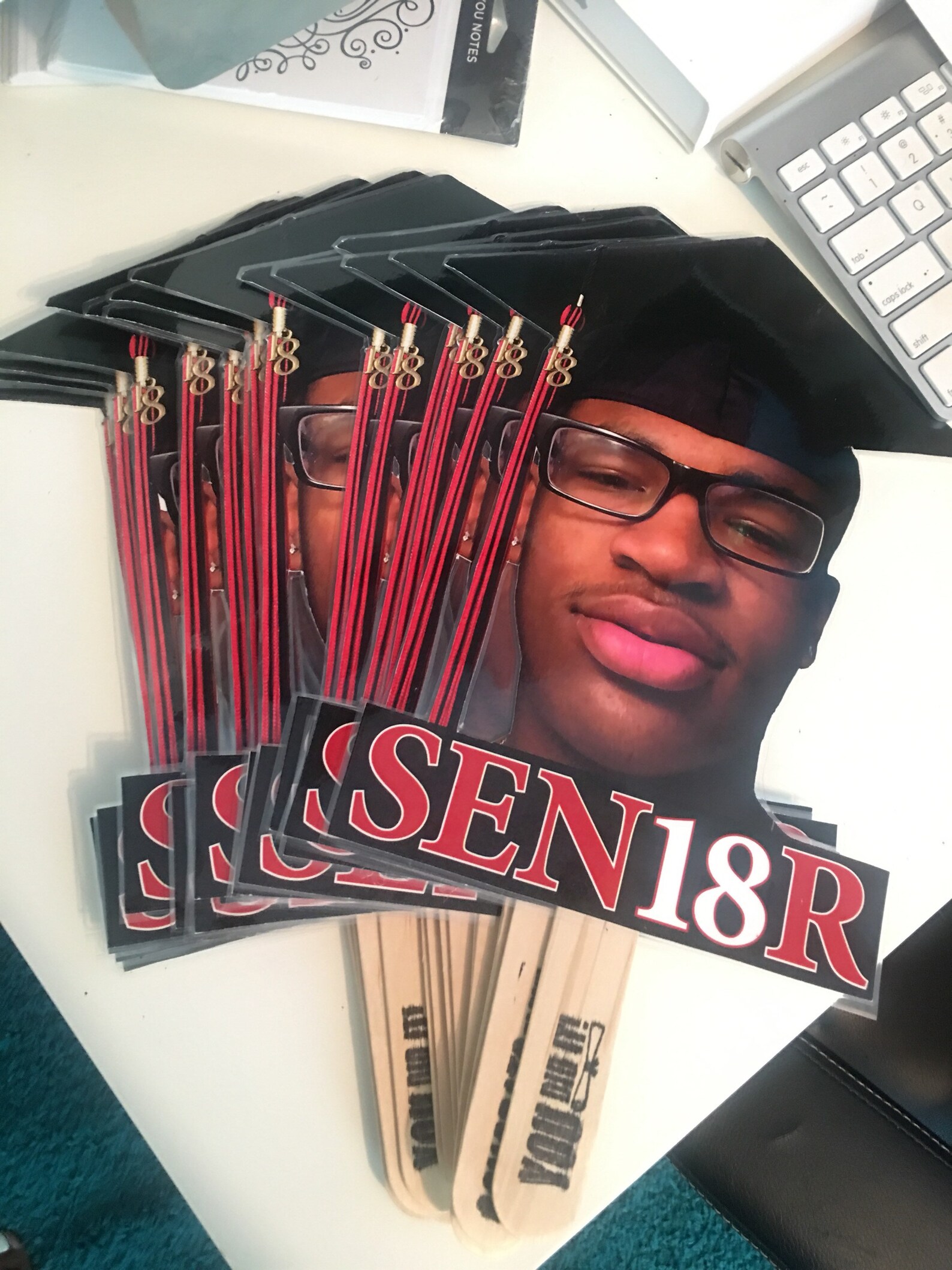 Custom Graduation Big Head Photo Fans Personalized Hand Fan Etsy