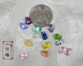 10pcs 6*9mm Waterdrop Glass Beads Multicolor Tear Drop Shape Charm Pendant Beads 10pcs 6*9mm Waterdrop Glass Beads Multicolor Tear Drop Shape Charm Pendant Beads