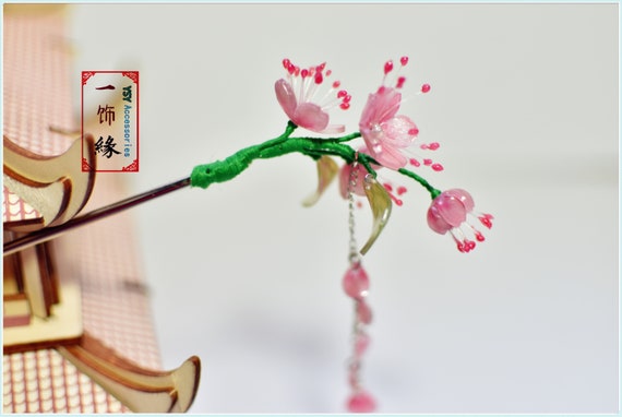 Sakura Hair Pins Sliver Hair Stick Hair Pin Chinese Hair Etsy