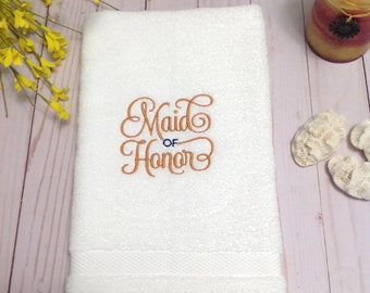 Maid of Honor Gift, Personalized Gifts for Bridal Party, Turkish Towel Personalized, Custom Wedding Gifts for Couple, Maid of Honor Proposal