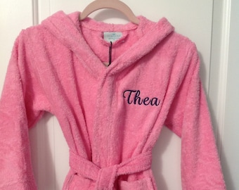 Kids Personalized Bathrobe, Personalized Childrens Bathrobe, Kids Bathrobe, Childrens Hooded Bathrobe, Monogrammed Children Bathrobe