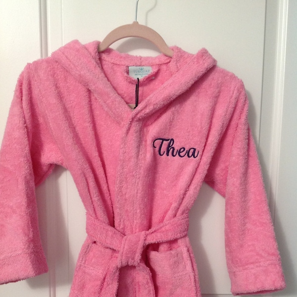 Kids Personalized Bathrobe, Personalized Childrens Bathrobe, Kids Bathrobe, Childrens Hooded Bathrobe, Monogrammed Children Bathrobe