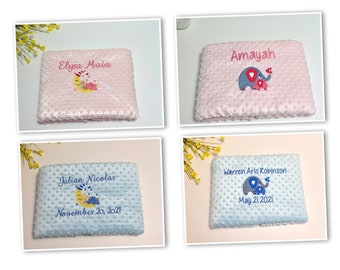 Personalized Baby Blanket, Baby Blanket with Name Embroidered, Baby Blanket Monogrammed, Baby Blanket Custom, Embroidered Baby Blanket