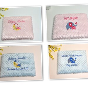 Personalized Baby Blanket, Embroidered Baby Blanket, Newborn Baby Blanket, Personalized Newborn Baby Blanket, Embroidered Newborn Blanket image 2