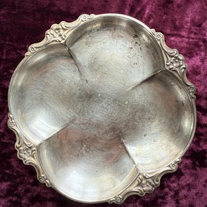 Vintage Silver Plated Triket Dish / Vintage Candy Dish