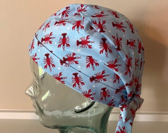 Lobster Mens Scrub Cap