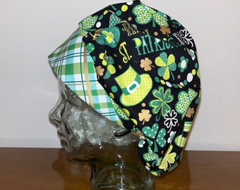 Lucky Shamrock Bouffant Scrub Cap