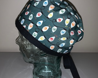 Christmas Lights Mens Scrub Cap