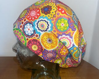 Flower Rounds European Scrub Cap