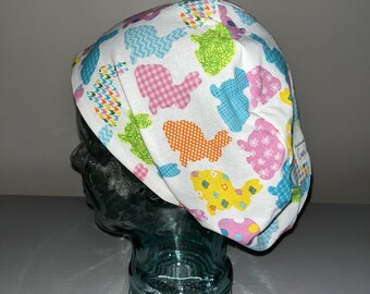 Colorful Bunny European Scrub Cap
