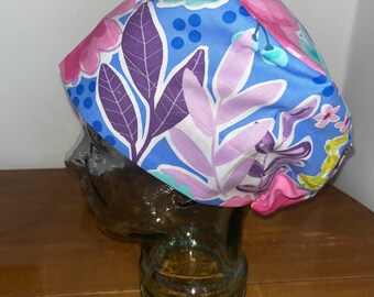 Pastel Floral European Scrub Cap