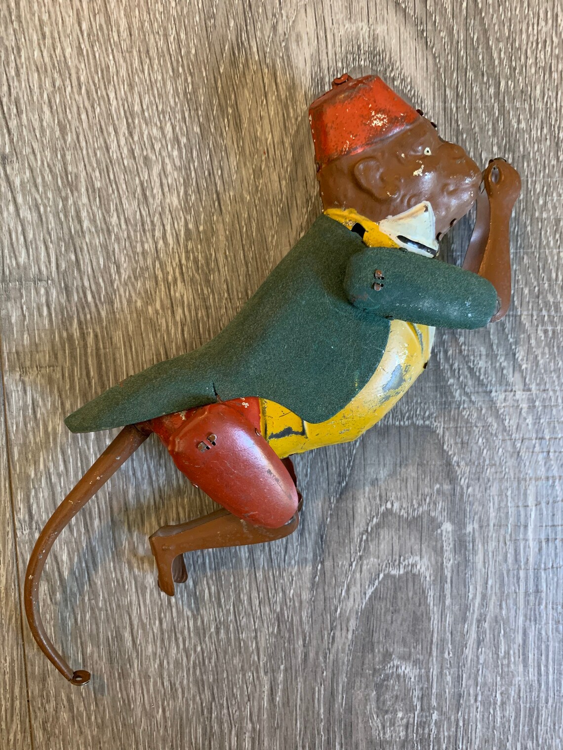 Lehmann Climbing Monkey Tin Litho Toy 1900 Vintage Collectible Etsy UK