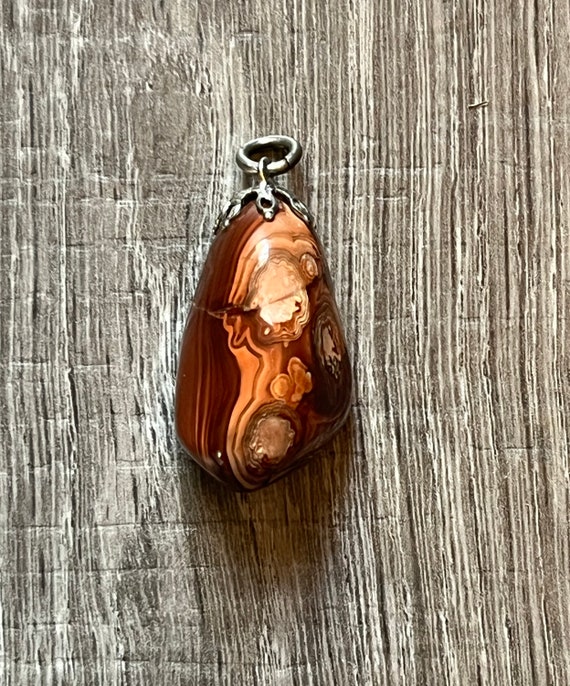 Vintage Polished Mexican Brown Pendant