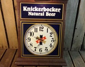 Vintage Knickerbocker Beer Light Clock, The Clock Part Does Not Work