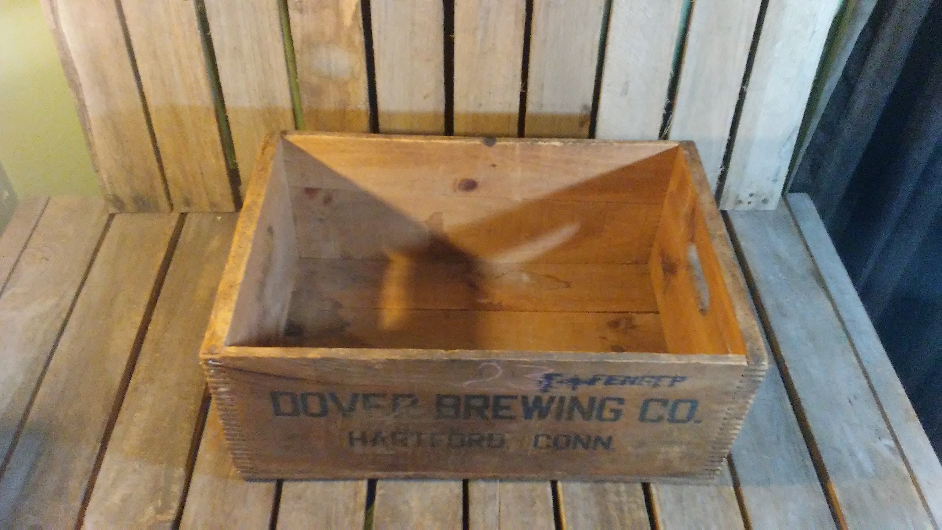 Antique Beer Crate Dover Brewing Co Shipping Crate Dovetail Etsy