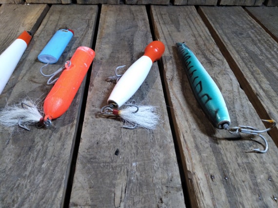 5 Vintage Fishing Lures - Etsy
