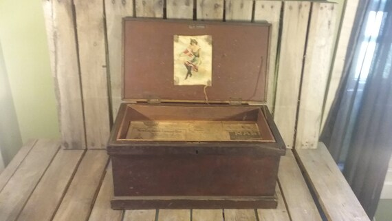 Antique Wooden Toolbox Etsy