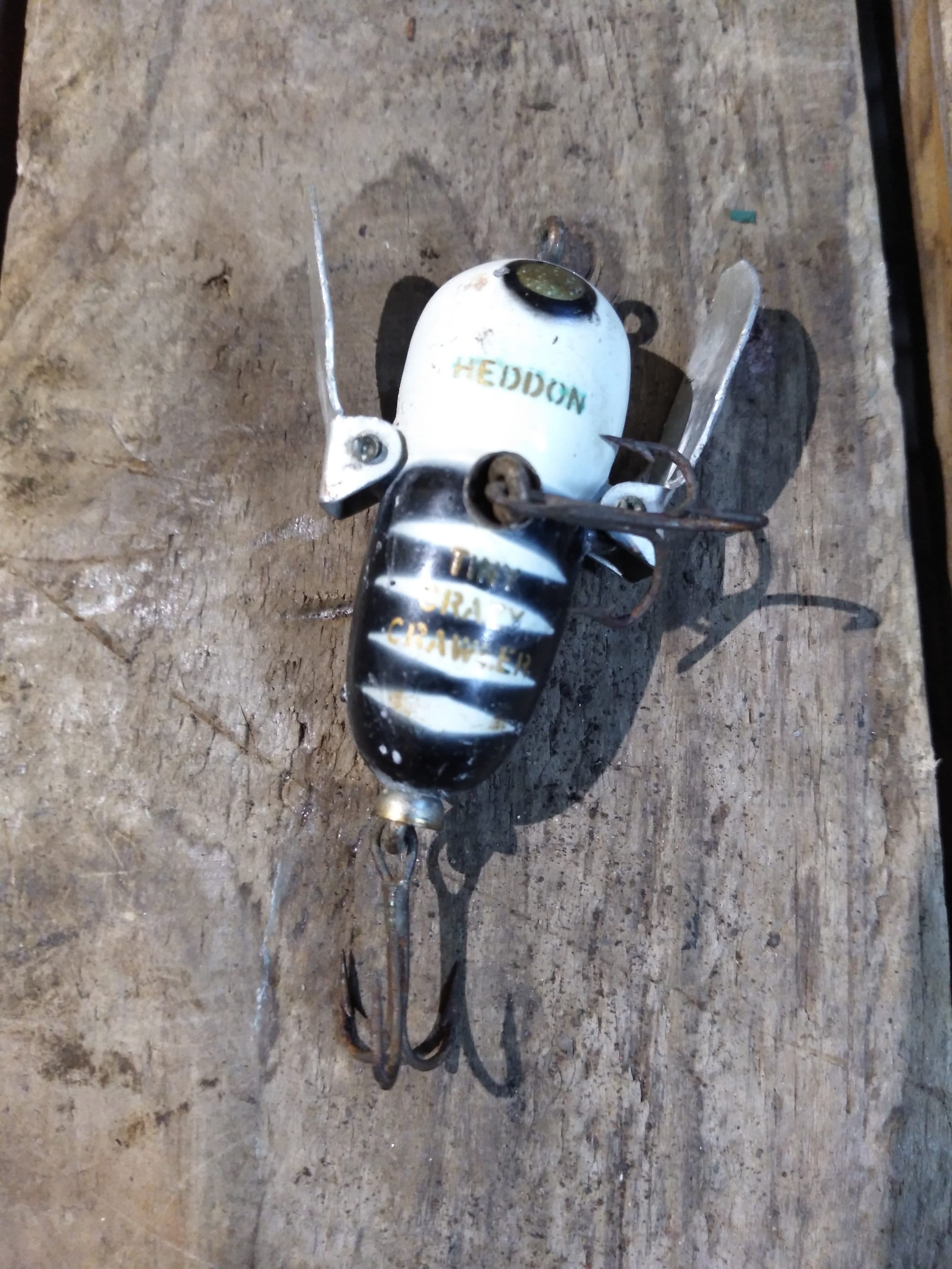 Vieux Leurre De Pêche Heddon Crazy Crawler – Super état Pour Collection