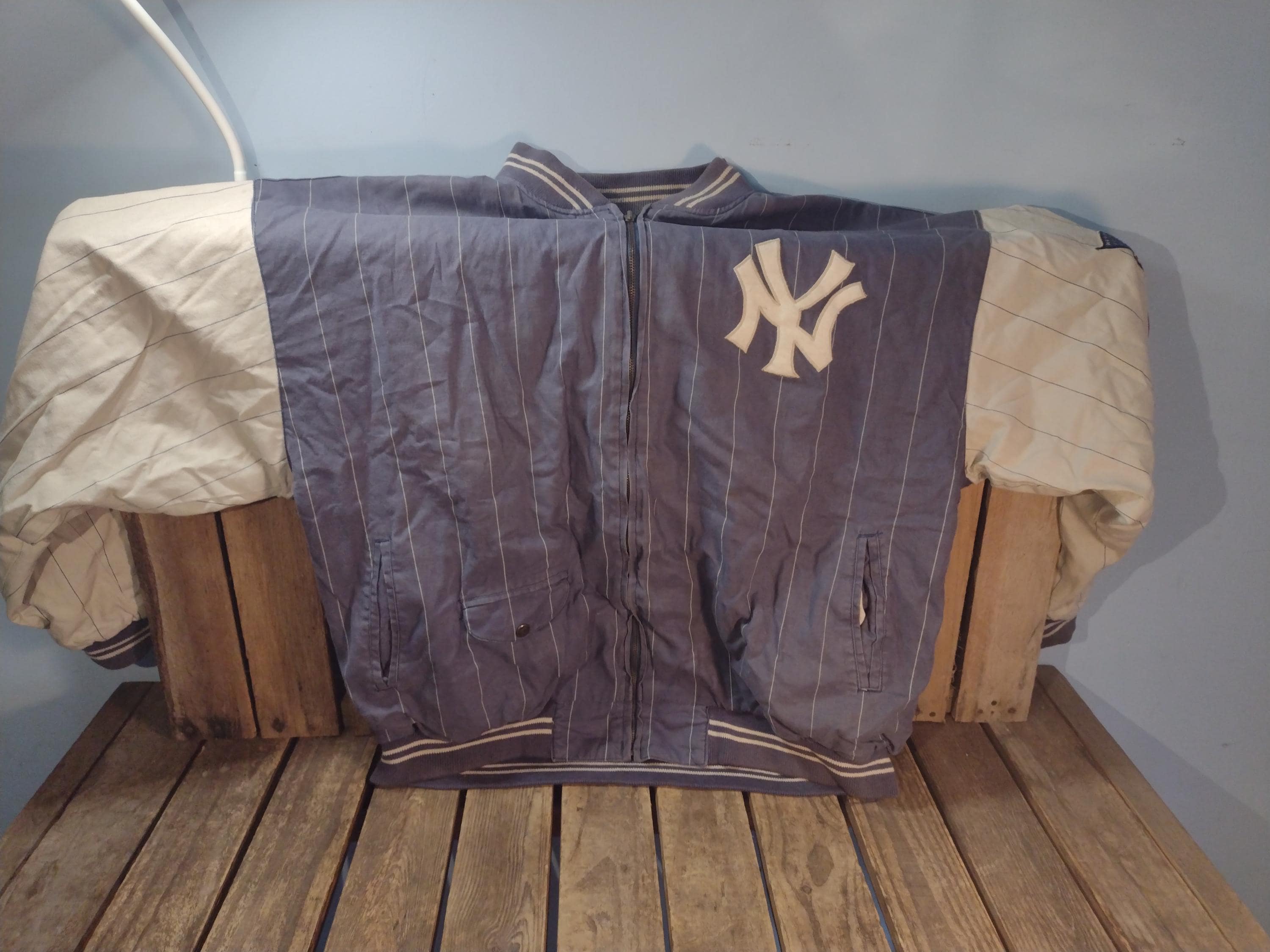 Vintage 1990s New York Yankees Jacket MLB Pinstripe Miraj