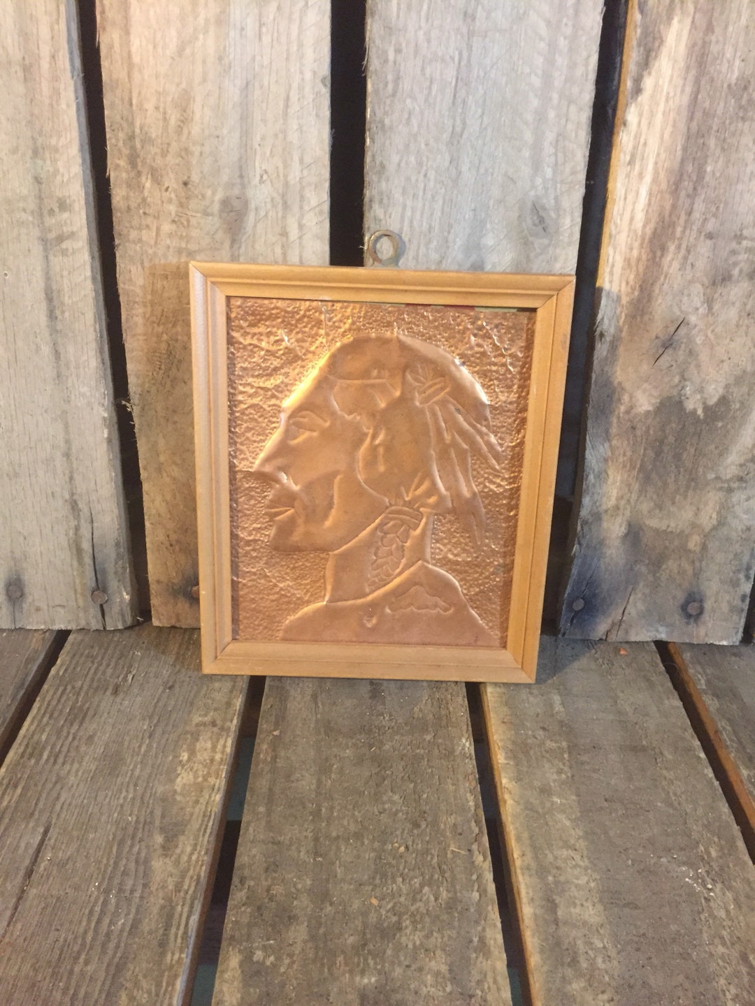 Vintage Copper Art Picture Etsy