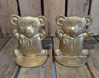 Vintage Brass Bookends