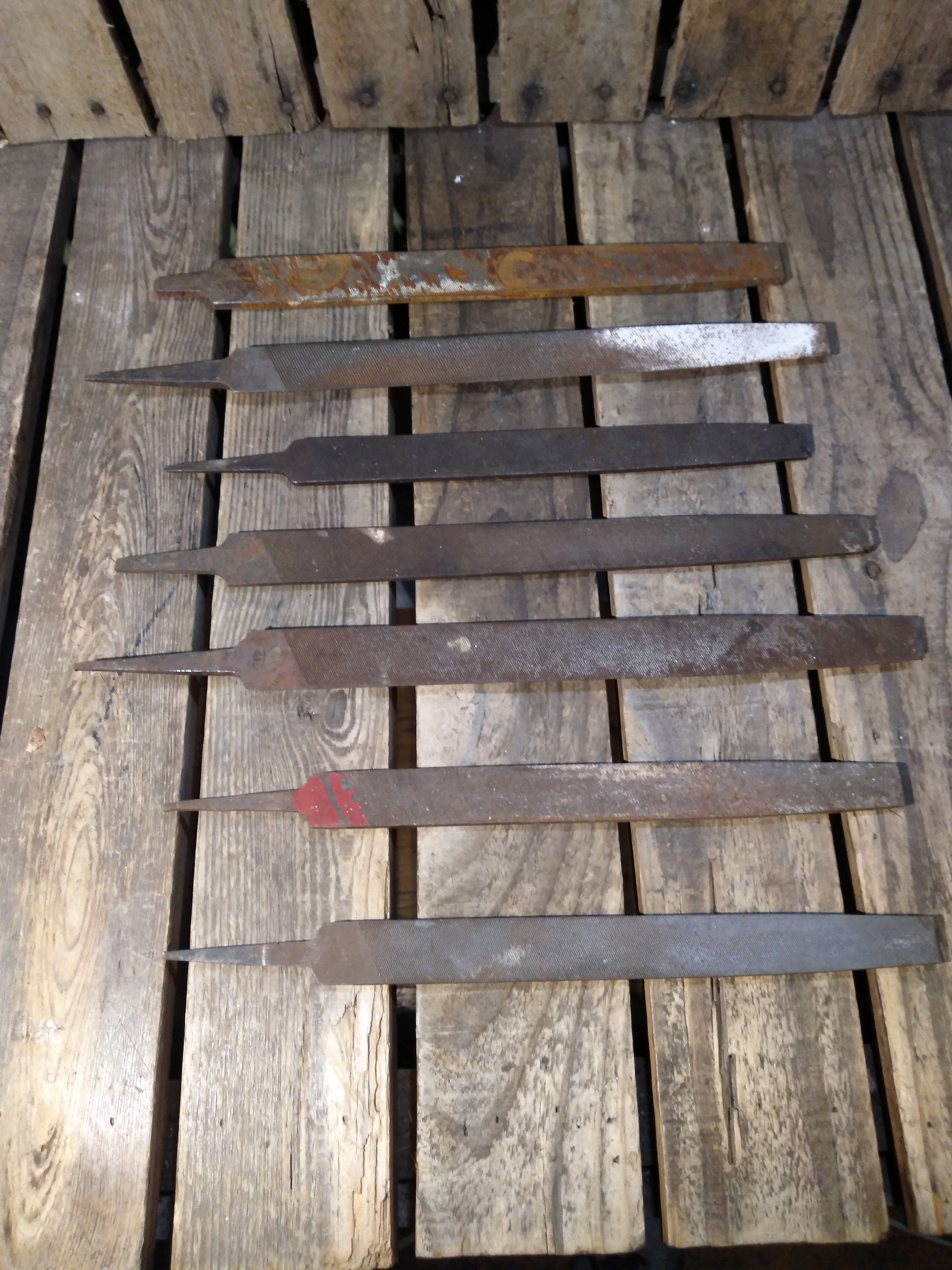 7 Vintage Rusty Files - Etsy
