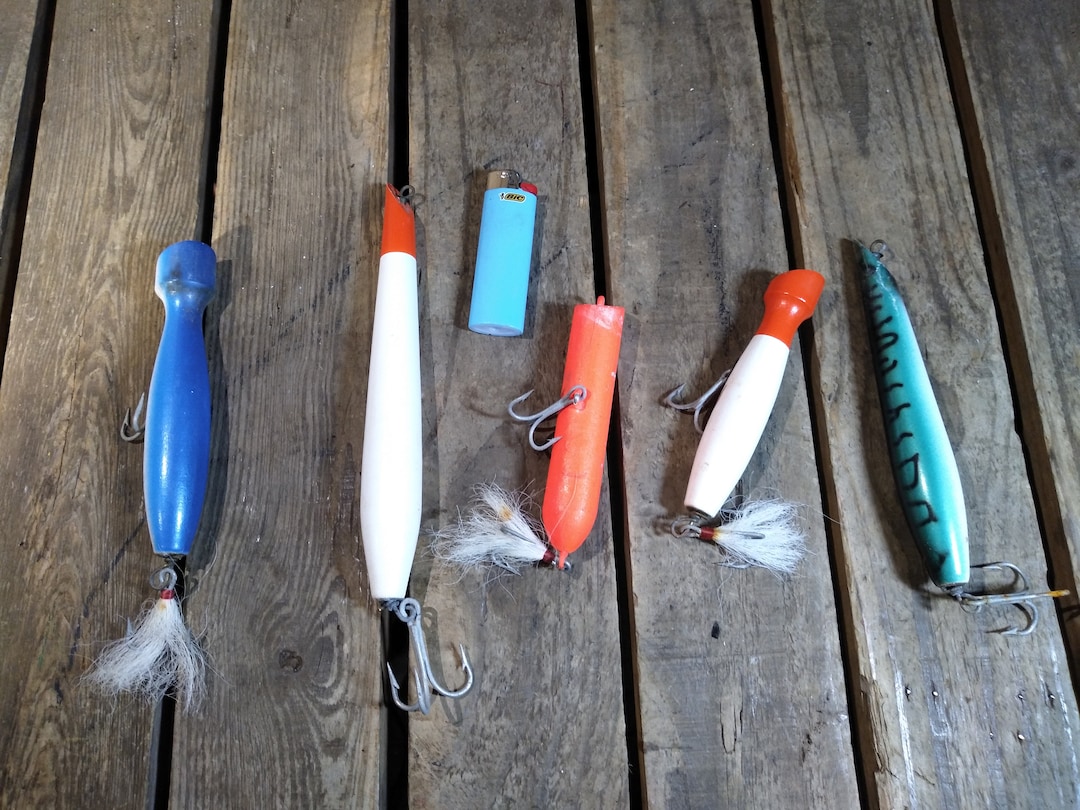 5 Vintage Fishing Lures - Etsy
