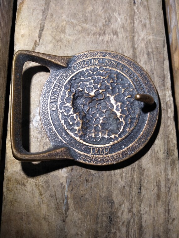 Vintage Brass Belt Buckle 1979 - image 2